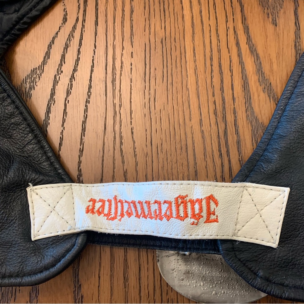 Jagermeister Black Leather Pants